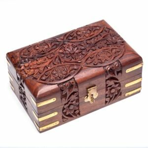 Rudrakaha mala wooden box